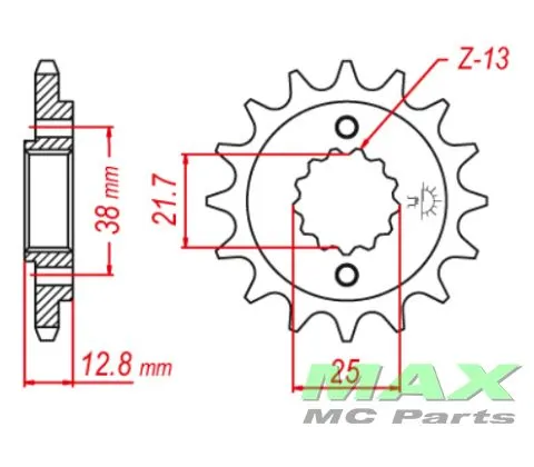 Fork?dehjul RacePro 511/15T KLR650 KLX6 Rabatt