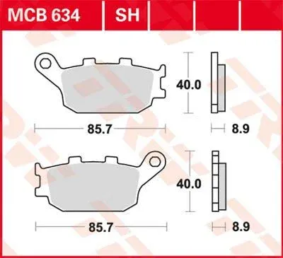 Begr?nsat antal BRAKE PAD TRW MCB634SH
