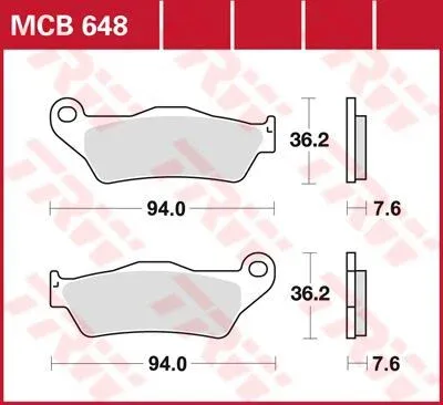 BRAKE PAD TRW MCB648 Snabb leverans