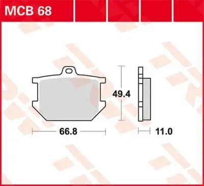 BRAKE PAD TRW MCB68 I lager