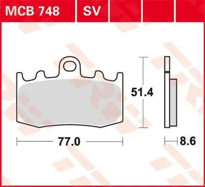 BRAKE PAD TRW MCB748 Utf?rs?ljning