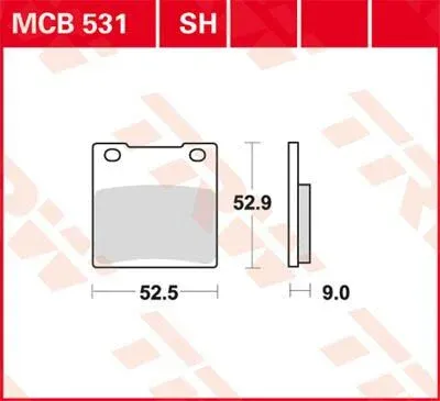 Snabb leverans BRAKE PAD TRW MCB531