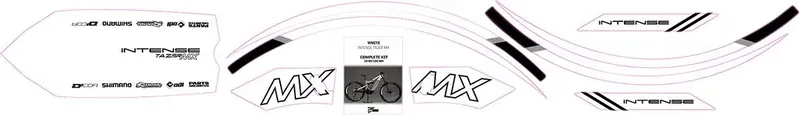 TAZER GRAPHIC KIT WHT Sista chansen