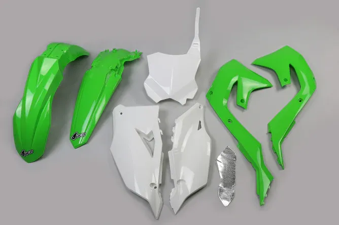 Plastkit Kawasaki KX efter 2019 UFO gr?n / vit Expressleverans