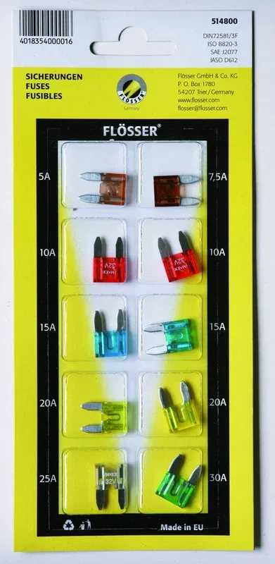 Outlet FUSES MINI 10PCS CARD