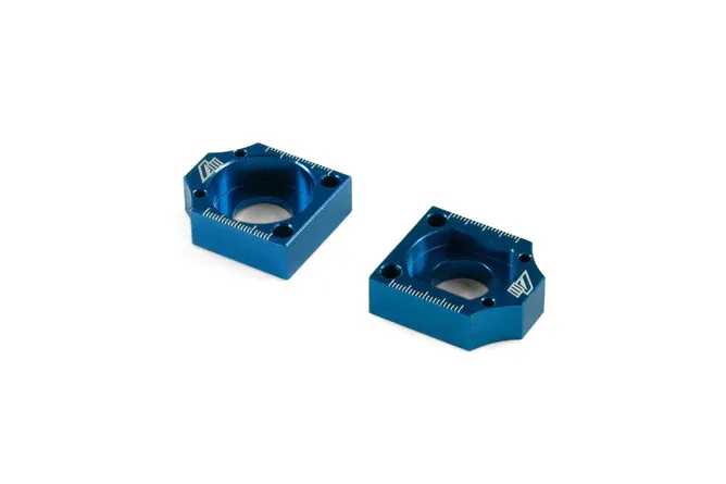Kedjesp?nnare aluminium CNC Volt Racing bl? - d.15mm Pit Bike / Dirt Bike Fri frakt